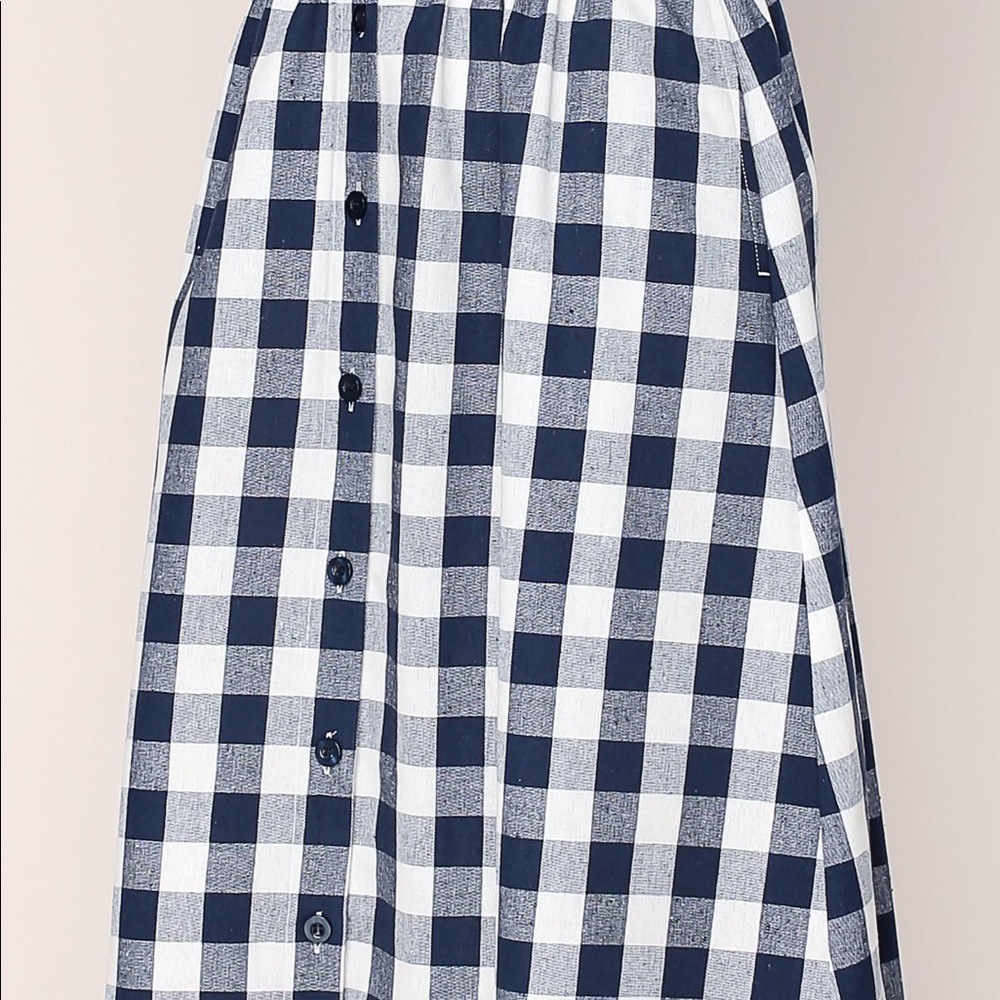 Le Mt Sant Michel checkered gingham cotton skirt - Picture 4 of 7